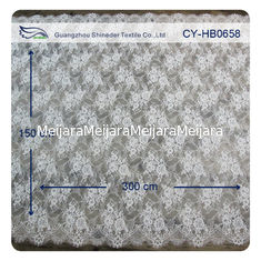 China Tela nupcial de teñido normal afilada horneada a la crema y con pan rallado floral de marfil de nylon del cordón del vestido proveedor