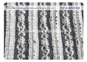 China Tela amistosa del encaje elástico del algodón de Eco para el vestido, ropa CY-LW0103 Encogimiento-Resistente proveedor