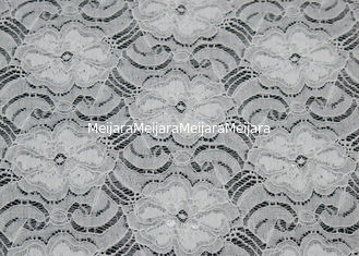 China Tela de nylon CY-LW0783Y elegante hermoso de Spandex del cordón elástico blanco proveedor
