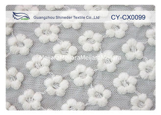 China Tela bordada blanco del cordón de la forma de la flor para el vestido de boda CY-CX0099 proveedor