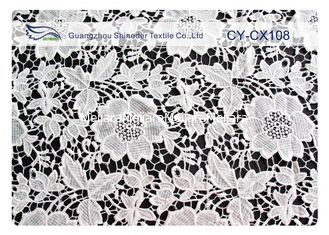 China Tela bordada algodón de nylon del cordón con la anchura CY-CX108 del 120cm proveedor