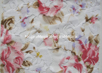 China Tela impresa Digitaces blanca de la flor, nilón del 90% el + 10% Spandex CY-LY0090 proveedor