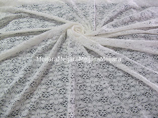China Tela de nylon del cordón del algodón floral de marfil con el teñido libre del AZO para señora Dress CY-DK0029 proveedor