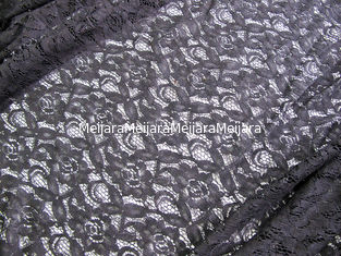 China tela de nylon CY-LW0032 hecho punto negro del cordón del algodón soluble en agua del 150cm proveedor