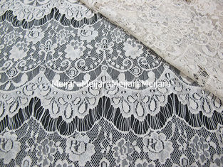 China Enrarezca la tela horneada a la crema y con pan rallado cordón francés de nylon hueco del cordón de la pestaña para la ropa de la señora (CY-DN0002) proveedor