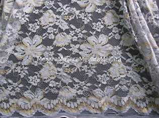 China Tela floral a granel metálica horneada a la crema y con pan rallado negro CY-LW0060 de teñido respetuoso del medio ambiente del cordón proveedor