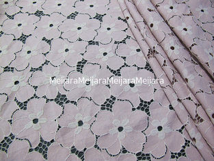 China Tela de nylon del cordón del algodón pesado floral/tela blanca SYD-0005 del encaje elástico proveedor
