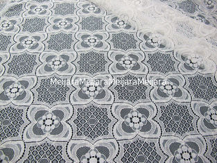 China Marfil de nylon hecha punto de la tela del cordón del algodón de Tulle para el pijama SYD-0007 respetuoso del medio ambiente proveedor