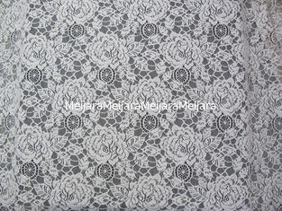 China Blanco de nylon de la tela del cordón de la flor del algodón amistoso de Eco para el ODM del OEM de la blusa proveedor