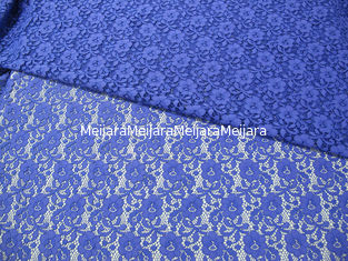 China Mini floral de Digitaces de la tela de nylon azul del cordón para señora Dress proveedor