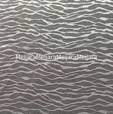 China Rayas ligeras de nylon blancas de la tela del cordón para el lecho y la materia textil casera proveedor