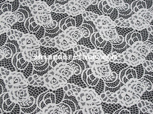 China Ocio/tela de nylon del cordón del algodón dulce del estilo exquisita para el vestido largo encantador blanco SYD-0188 proveedor