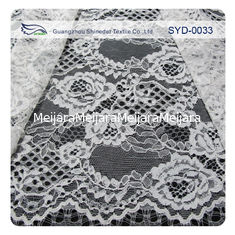 China La tela atada del cordón de la flor de Chantilly del vestido negro/bordó la tela del cordón proveedor