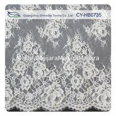 China Tela atada pesada del cordón del vestido de boda de la pestaña, respetuosa del medio ambiente proveedor