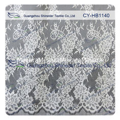 China Cordón bordado Vogue de moda Chantilly, tela de marfil del cordón del vestido de boda proveedor