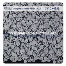 China Tela floral del cordón del poliéster de Embroideried 100/tela casera de la decoración proveedor