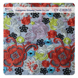 Tela bordada floral del cordón del algodón, Muti - color por todo la moda proveedor