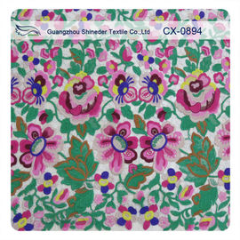 Tela bordada floral colorida del cordón del ganchillo para la ropa de la moda proveedor