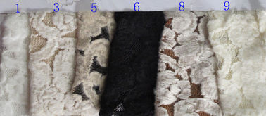 Forma blanca cepillada moda de la flor de la tela del cordón, anchura estirable CY-LQ0042 del 135cm proveedor