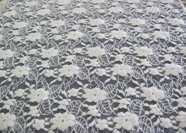 Tela elástica floral cepillada lavable del cordón/tela de nylon CY-LQ0043 del spandex de algodón proveedor