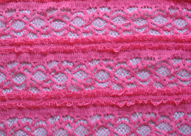 El rosa delicado hizo a ganchillo estiramiento de la tela del cordón en la ropa de las señoras, Encogimiento-Resistente proveedor