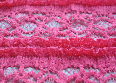 El rosa delicado hizo a ganchillo estiramiento de la tela del cordón en la ropa de las señoras, Encogimiento-Resistente proveedor