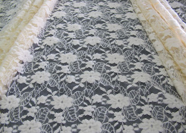 Tela elástica floral cepillada lavable del cordón/tela de nylon CY-LQ0043 del spandex de algodón proveedor
