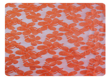 Tela 100% del cordón del poliéster de la naranja para el vestido de moda, ropa interior CY-CT8556 proveedor