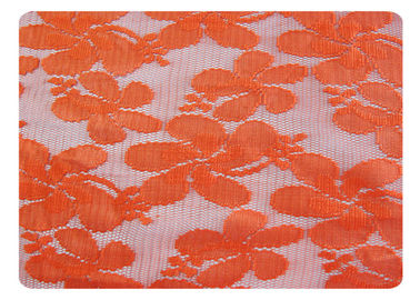 Tela 100% del cordón del poliéster de la naranja para el vestido de moda, ropa interior CY-CT8556 proveedor