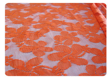 Tela 100% del cordón del poliéster de la naranja para el vestido de moda, ropa interior CY-CT8556 proveedor