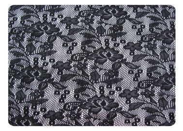 Tela 100% del cordón del poliéster del negro para la camisa de dormir, ropa interior CY-CT8562 proveedor