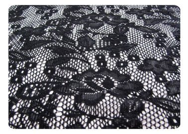 Tela 100% del cordón del poliéster del negro para la camisa de dormir, ropa interior CY-CT8562 proveedor