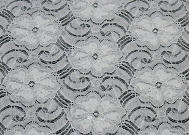Tela de nylon CY-LW0783Y elegante hermoso de Spandex del cordón elástico blanco proveedor