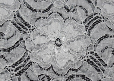 Tela de nylon CY-LW0783Y elegante hermoso de Spandex del cordón elástico blanco proveedor