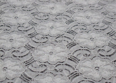 Tela de nylon CY-LW0783Y elegante hermoso de Spandex del cordón elástico blanco proveedor