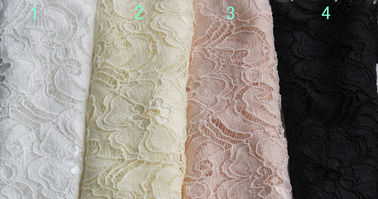 Tela de nylon CY-LW0783Y elegante hermoso de Spandex del cordón elástico blanco proveedor