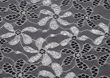 Nilón del 90% del + tela elástico del cordón de la flor 10% Spandex para la camisa de dormir CY-LW0795 proveedor