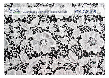Tela bordada algodón de nylon del cordón con la anchura CY-CX108 del 120cm proveedor