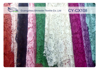 Forme la tela de nylon bordada ropa interior del cordón del algodón/la tela hecha punto del cordón proveedor