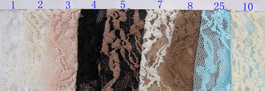 Tela de malla de nylon horneada a la crema y con pan rallado artículo del cordón del algodón, tela CY-LW0012 del cordón de la ropa interior proveedor