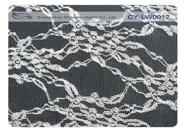 tela horneada a la crema y con pan rallado nilón del cordón del algodón de la anchura del 150cm para los vestidos de boda CY-LW0012 proveedor