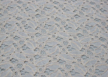 Tela antiestática del cordón de nylon de marfil del algodón para OEM/ODM CY-LW0707 de los vestidos proveedor