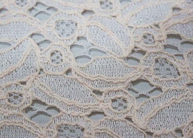 Tela de nylon del cordón del algodón de marfil para los vestidos proveedor
