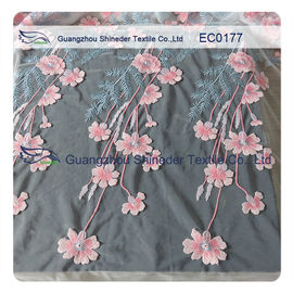 Tela bordada del cordón del poliéster para la alta moda caliente de la ropa del verano floral proveedor