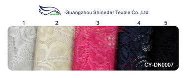 Materia textil hueco ligera de la tela del cordón de la hoja de la gasa 100%nylon en el mercado de Guangzhou (CY-DN0007) proveedor