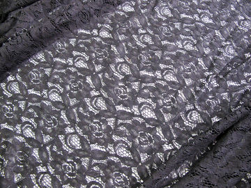 tela de nylon CY-LW0032 hecho punto negro del cordón del algodón soluble en agua del 150cm proveedor