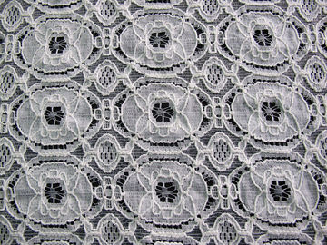Tela de nylon del cordón del algodón Encogimiento-Resistente, tela geométrica CY-LW0154 de la flor proveedor