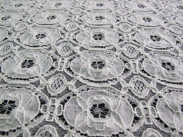 Tela de nylon del cordón del algodón Encogimiento-Resistente, tela geométrica CY-LW0154 de la flor proveedor