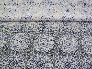 Cordón geométrico grueso de la quemadura del algodón del poliéster de la tela blanca del cordón para la decoración del vestido (CY-DK0023) proveedor