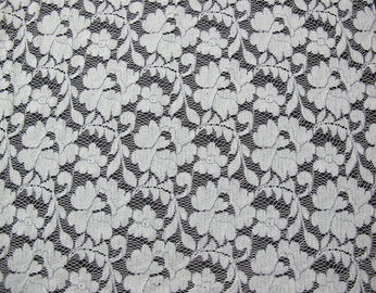 Material elástico gris del cordón del cordón/tela de algodón de nylon viscosa floral CY-DK0011 proveedor